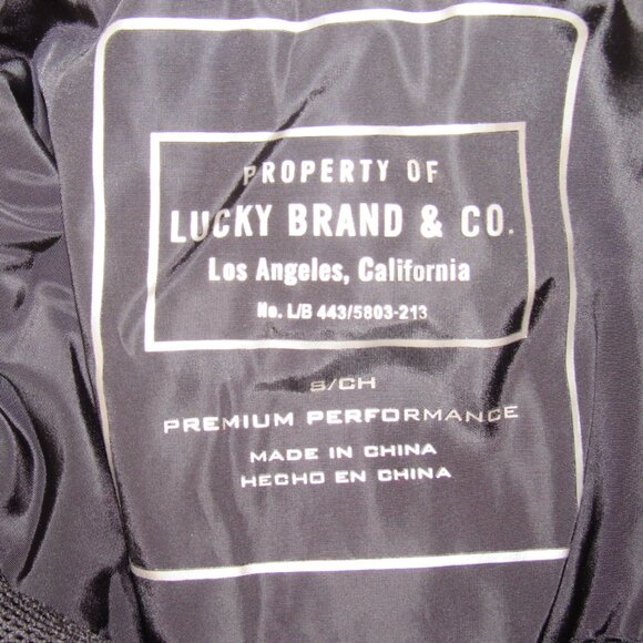 Lucky Brand Black Full Zip Hooded Windbreaker Performance  Parka Women's S Small - Picture 9 of 9
